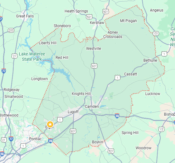 kershaw county map