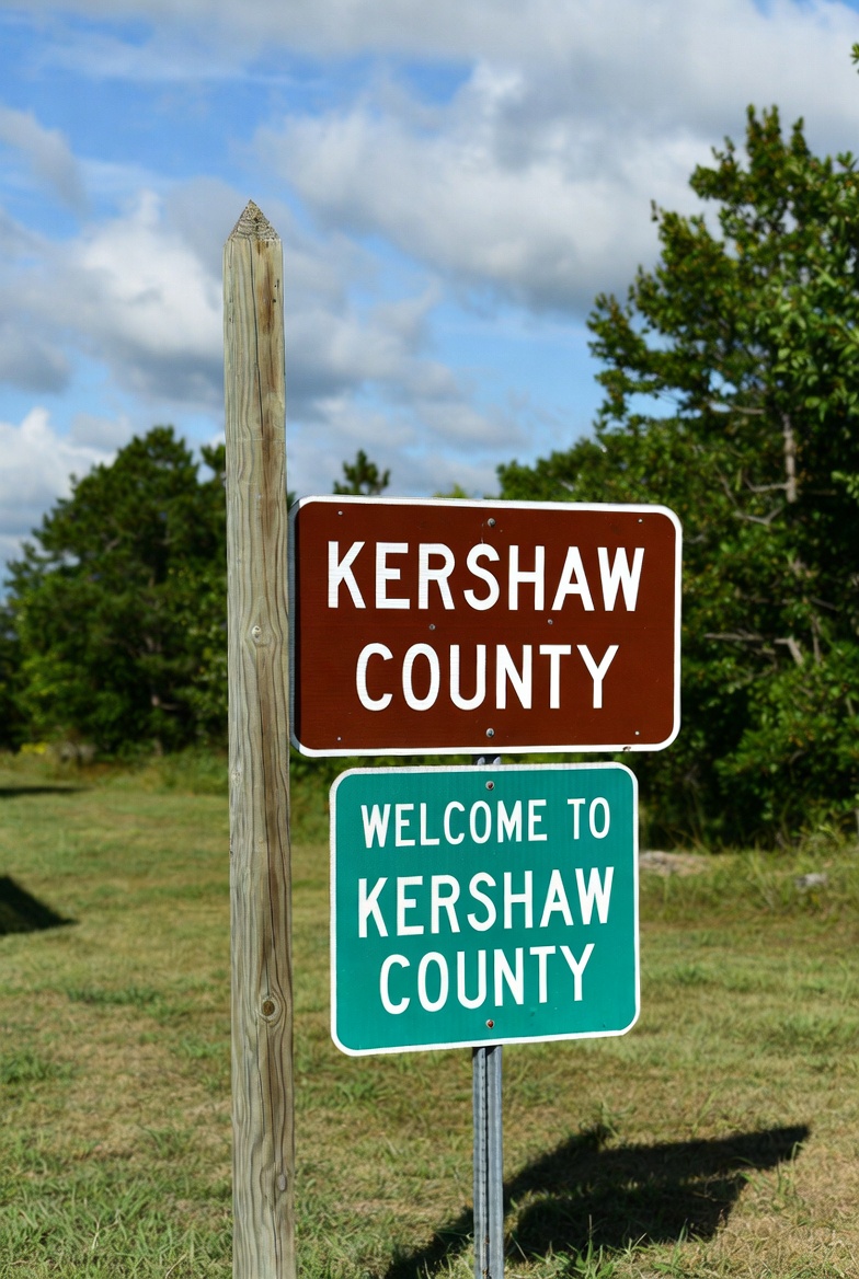 welcome to kershaw county south carolina sign