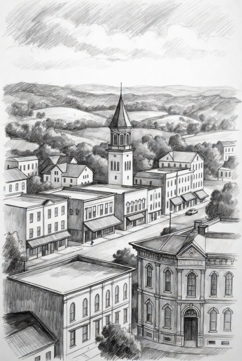 lugoff sc downtown sketch